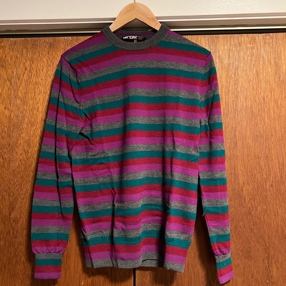 Mr Turk Size Medium Striped Sweater